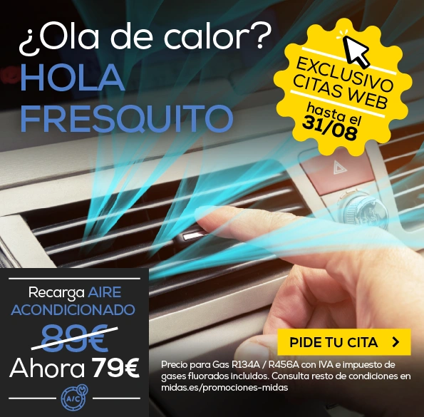 Recarga el aire acondicionado de tu coche en Midas con un descuento de 10 euros