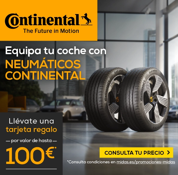 compra neumaticos continental y llevate una tarjeta regalo de hasta cien euros